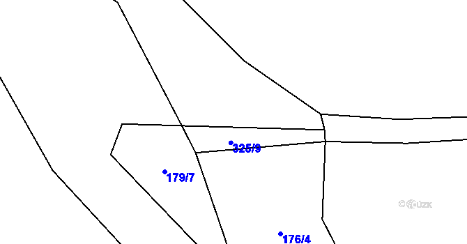 Parcela st. 325/37 v KÚ Čeminy, Katastrální mapa