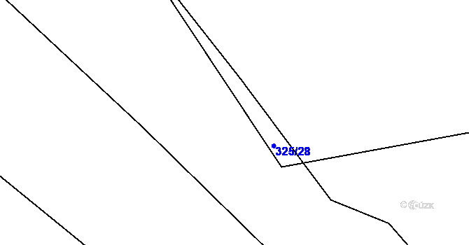 Parcela st. 325/36 v KÚ Čeminy, Katastrální mapa