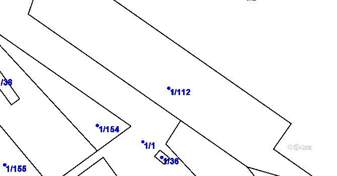 Parcela st. 1/112 v KÚ Čenkov u Příbramě, Katastrální mapa