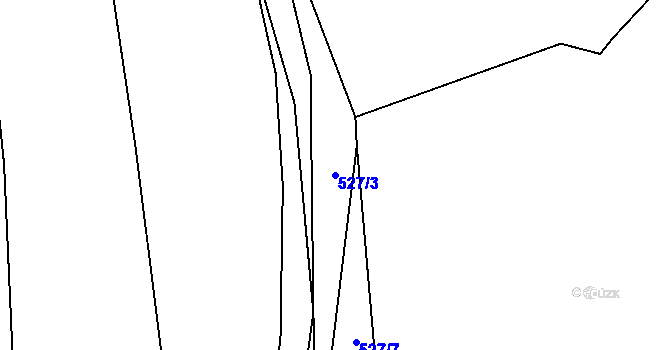 Parcela st. 527/3 v KÚ Čenkov u Příbramě, Katastrální mapa
