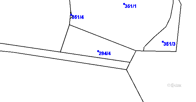 Parcela st. 294/4 v KÚ Čenkov u Třešti, Katastrální mapa