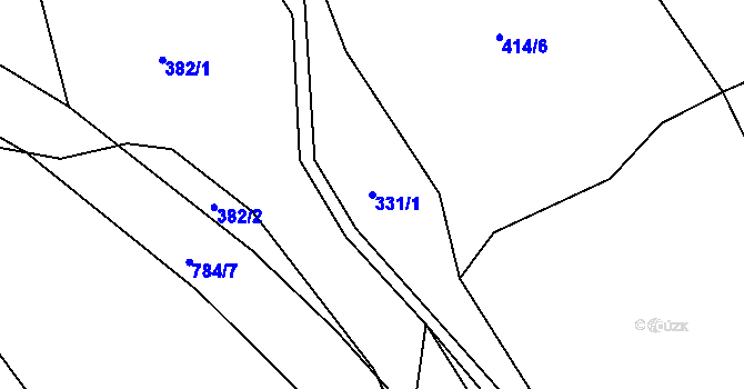 Parcela st. 331/1 v KÚ Čenkov u Třešti, Katastrální mapa