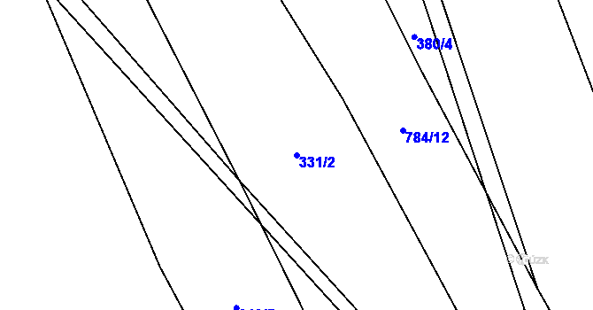 Parcela st. 331/2 v KÚ Čenkov u Třešti, Katastrální mapa