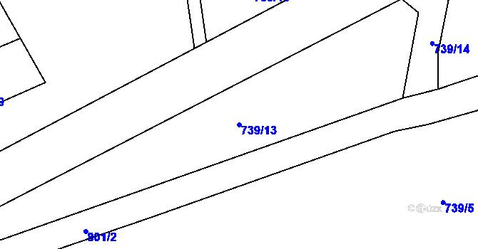 Parcela st. 739/13 v KÚ Čenkov u Třešti, Katastrální mapa