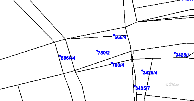 Parcela st. 780/2 v KÚ Čenkov u Třešti, Katastrální mapa