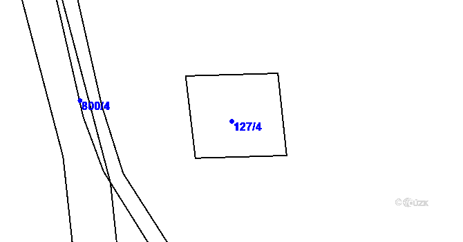 Parcela st. 127/4 v KÚ Čenkov u Třešti, Katastrální mapa