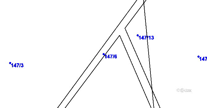 Parcela st. 147/6 v KÚ Čenkov u Třešti, Katastrální mapa