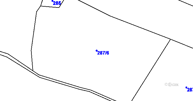 Parcela st. 287/6 v KÚ Čenkov u Třešti, Katastrální mapa