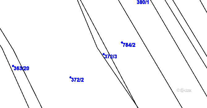 Parcela st. 372/3 v KÚ Čenkov u Třešti, Katastrální mapa