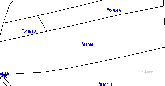 Parcela st. 519/6 v KÚ Čenkov u Třešti, Katastrální mapa
