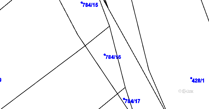 Parcela st. 784/16 v KÚ Čenkov u Třešti, Katastrální mapa