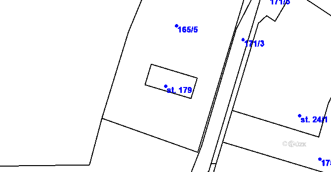 Parcela st. 179 v KÚ Dobřejice, Katastrální mapa