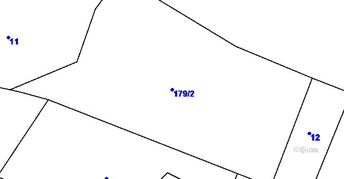 Parcela st. 179/2 v KÚ Třebelice, Katastrální mapa