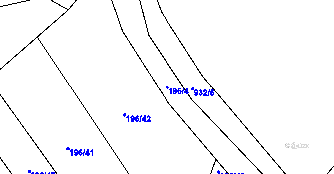 Parcela st. 196/4 v KÚ Čenkovice, Katastrální mapa
