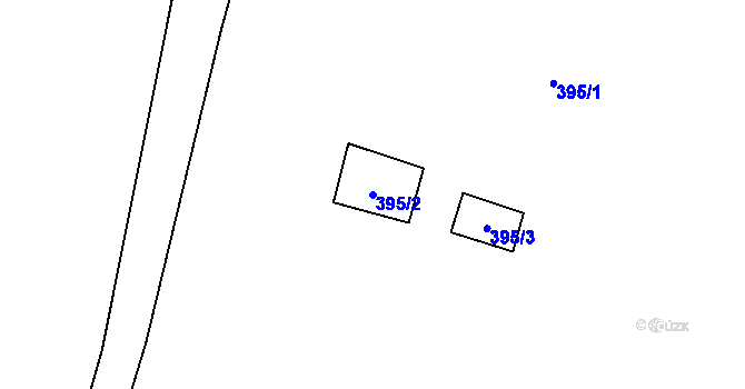 Parcela st. 395/2 v KÚ Čenkovice, Katastrální mapa