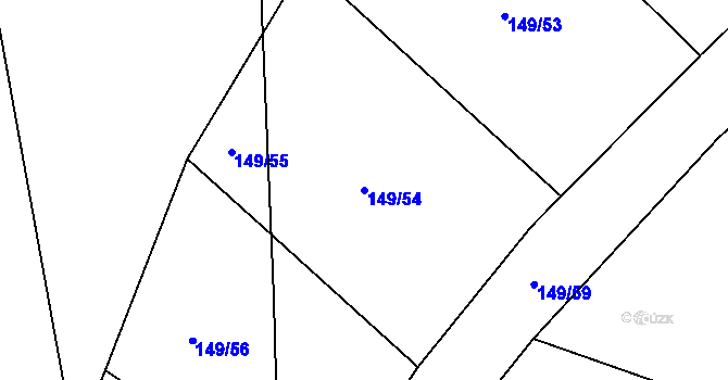 Parcela st. 149/54 v KÚ Čenkovice, Katastrální mapa