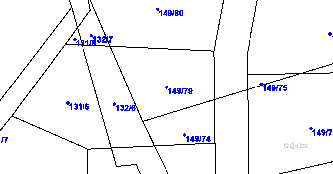 Parcela st. 149/79 v KÚ Čenkovice, Katastrální mapa