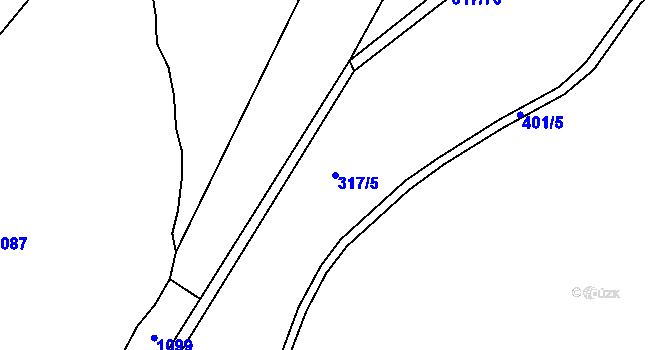 Parcela st. 317/5 v KÚ Čeperka, Katastrální mapa