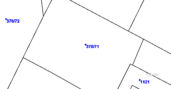Parcela st. 370/71 v KÚ Čeperka, Katastrální mapa