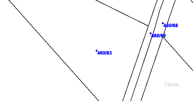 Parcela st. 460/83 v KÚ Čeperka, Katastrální mapa