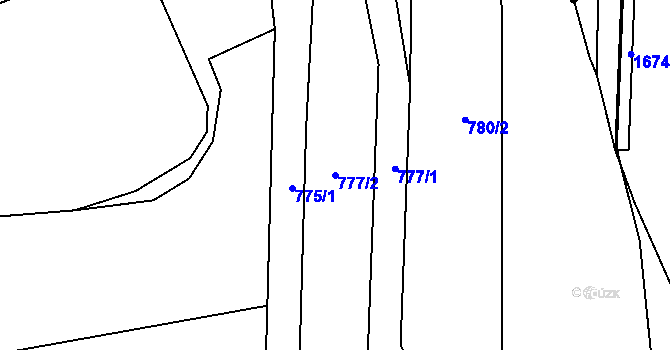 Parcela st. 777/2 v KÚ Čeperka, Katastrální mapa