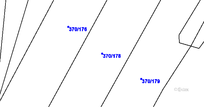 Parcela st. 370/178 v KÚ Čeperka, Katastrální mapa