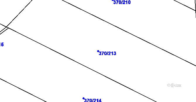 Parcela st. 370/213 v KÚ Čeperka, Katastrální mapa