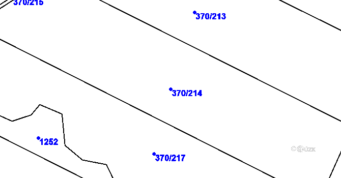 Parcela st. 370/214 v KÚ Čeperka, Katastrální mapa