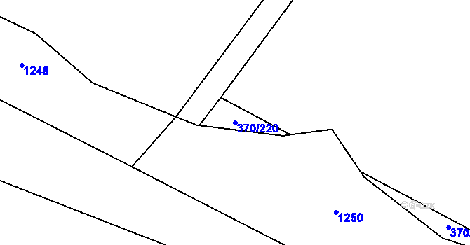 Parcela st. 370/220 v KÚ Čeperka, Katastrální mapa