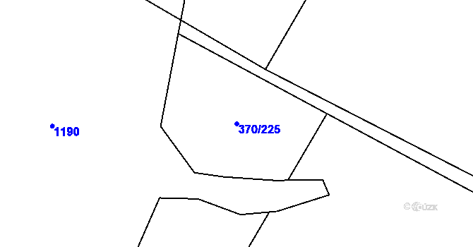 Parcela st. 370/225 v KÚ Čeperka, Katastrální mapa