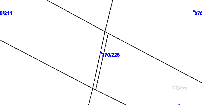 Parcela st. 370/226 v KÚ Čeperka, Katastrální mapa