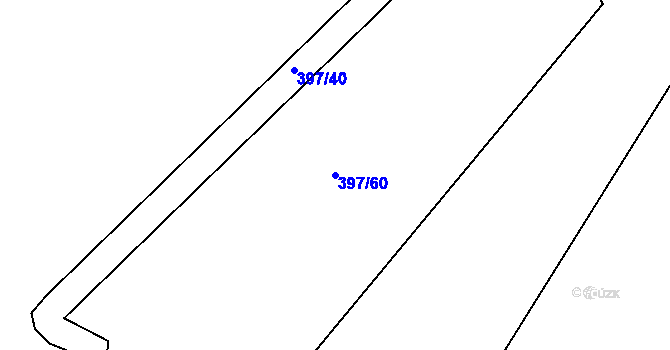 Parcela st. 397/60 v KÚ Čeperka, Katastrální mapa