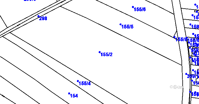 Parcela st. 155/2 v KÚ Čepí, Katastrální mapa