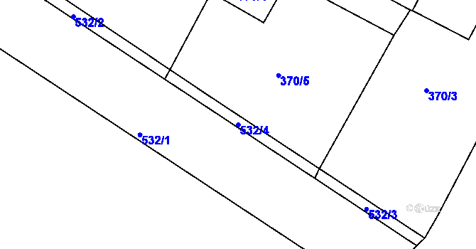 Parcela st. 532/4 v KÚ Čepirohy, Katastrální mapa