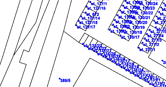 Parcela st. 131/23 v KÚ Čepirohy, Katastrální mapa