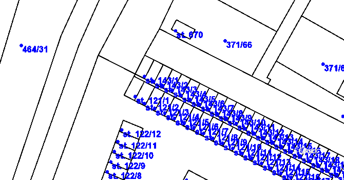 Parcela st. 143/4 v KÚ Čepirohy, Katastrální mapa