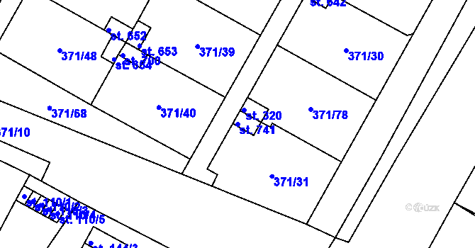 Parcela st. 741 v KÚ Čepirohy, Katastrální mapa