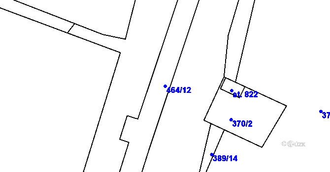 Parcela st. 464/12 v KÚ Čepirohy, Katastrální mapa