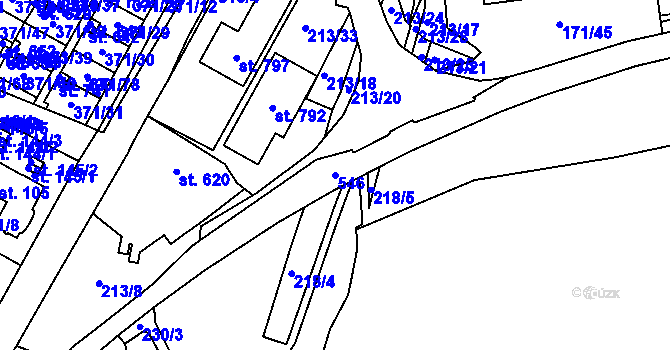 Parcela st. 546 v KÚ Čepirohy, Katastrální mapa