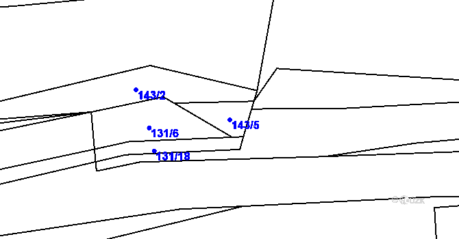 Parcela st. 143/5 v KÚ Čeradice u Žatce, Katastrální mapa