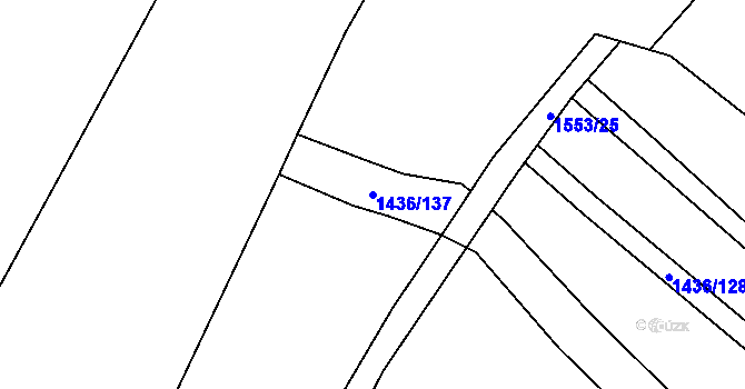 Parcela st. 1436/137 v KÚ Čerčany, Katastrální mapa