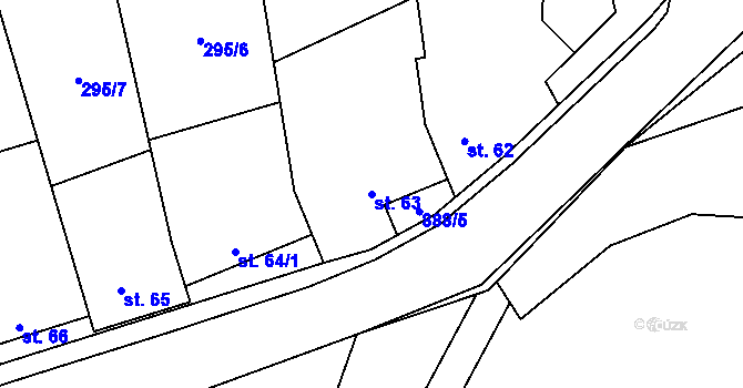 Parcela st. 63 v KÚ Čermákovice, Katastrální mapa