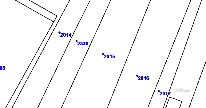 Parcela st. 2015 v KÚ Čermákovice, Katastrální mapa