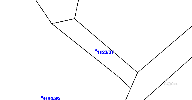 Parcela st. 1123/37 v KÚ Čermná, Katastrální mapa