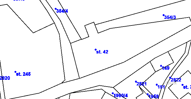 Parcela st. 42 v KÚ Čermná v Krkonoších, Katastrální mapa