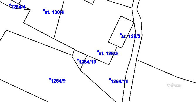 Parcela st. 129/3 v KÚ Čermná v Krkonoších, Katastrální mapa