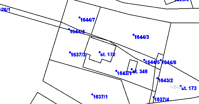 Parcela st. 172 v KÚ Čermná v Krkonoších, Katastrální mapa