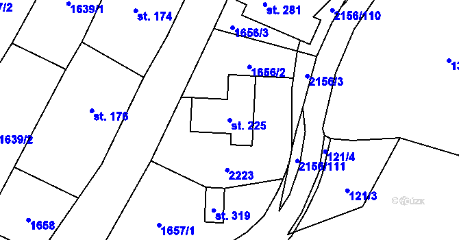 Parcela st. 225 v KÚ Čermná v Krkonoších, Katastrální mapa