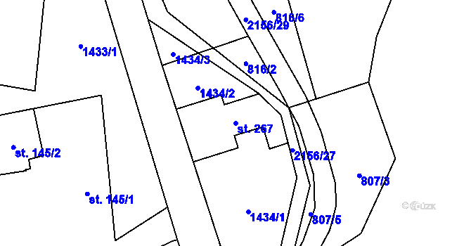 Parcela st. 267 v KÚ Čermná v Krkonoších, Katastrální mapa