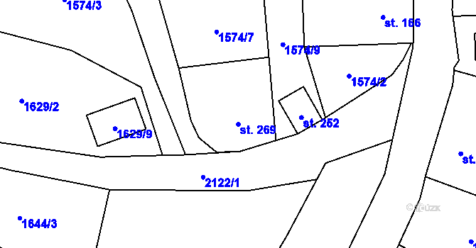 Parcela st. 269 v KÚ Čermná v Krkonoších, Katastrální mapa